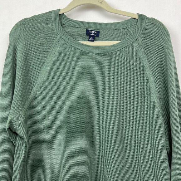 J. Crew Factory CD617 Seed-stitch green long sleeve sweater NWT size XL - Picture 2 of 10